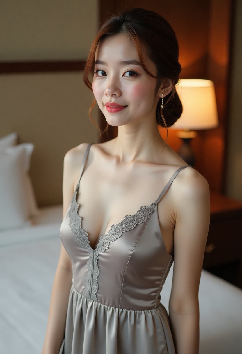群山之间的瀑布与云气